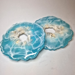 Epoxy tengerhatású poháralátét 2db, Otthon & Életmód, Konyhafelszerelés, tálalás, Tálalás, Tányér- és poháralátét, Famegmunkálás, Mindenmás, MESKA
