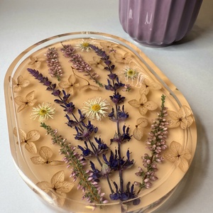 Epoxy ékszertartó szárított virágokkal - ékszer - ékszertartó - ékszerdoboz - Meska.hu