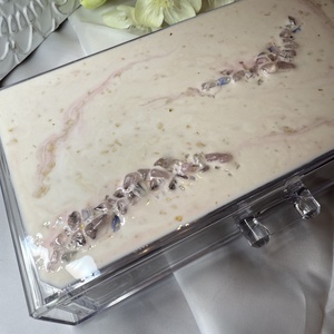 Epoxy ékszertartó doboz ásványokkal - ékszer - ékszertartó - ékszerdoboz - Meska.hu