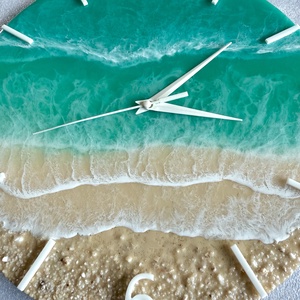 Epoxy tengerpart hatású falióra 30cm - otthon & életmód - dekoráció - fali és függő dekoráció - falióra & óra - Meska.hu