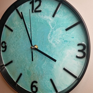 Epoxy óra fekete kerettel 25cm - otthon & életmód - dekoráció - fali és függő dekoráció - falióra & óra - Meska.hu