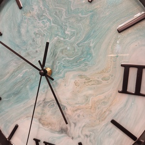 Epoxy óra fekete kerettel 30cm - otthon & életmód - dekoráció - fali és függő dekoráció - falióra & óra - Meska.hu