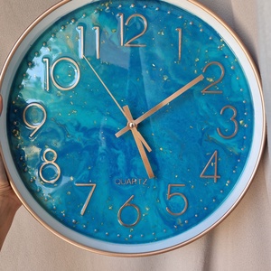 Epoxy óra rose gold kerettel 30cm - Meska.hu