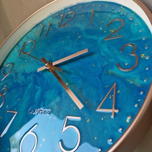 Epoxy óra rose gold kerettel 30cm - otthon & életmód - dekoráció - fali és függő dekoráció - falióra & óra - Meska.hu