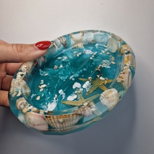 Kagylós tengerhatású szappantartó  - otthon & életmód - fürdőszoba - szappantartó - Meska.hu