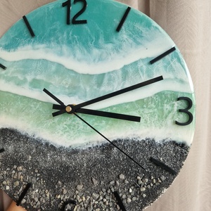 Hawaii epoxy tengerpart hatású falióra 30cm, Otthon & Életmód, Dekoráció, Fali és függő dekoráció, Falióra & óra, Mindenmás, MESKA