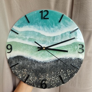 Hawaii epoxy tengerpart hatású falióra 30cm - otthon & életmód - dekoráció - fali és függő dekoráció - falióra & óra - Meska.hu