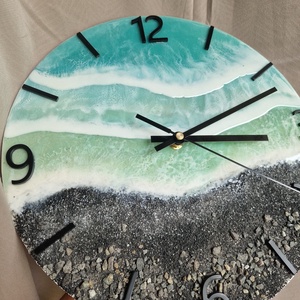 Hawaii epoxy tengerpart hatású falióra 30cm - otthon & életmód - dekoráció - fali és függő dekoráció - falióra & óra - Meska.hu