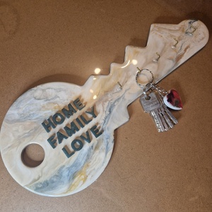 Kulcs alakú epoxy fali kulcstartó, Otthon & Életmód, Dekoráció, Fali és függő dekoráció, Fali kulcstartó, Mindenmás, MESKA