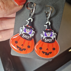 Halloween fülbevaló  - otthon & életmód - dekoráció - halloween - halloweeni ékszerek - Meska.hu