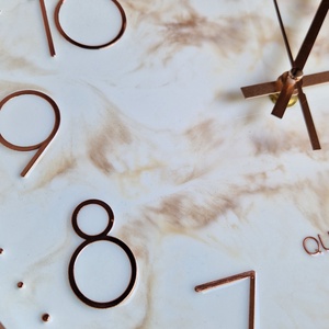 Rosegold epoxy óra kerettel - otthon & életmód - dekoráció - fali és függő dekoráció - falióra & óra - Meska.hu