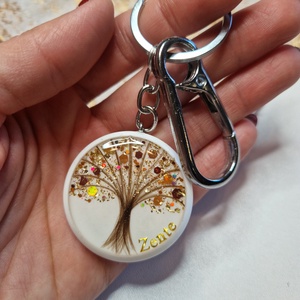 Hajtincses emlékőrző életfa kulcstartó  - Meska.hu