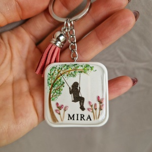 Hajtincses emlékőrző hintás kulcstartó - ékszer - ékszerszett - Meska.hu