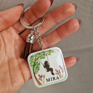 Hajtincses emlékőrző hintás kulcstartó - ékszer - ékszerszett - Meska.hu