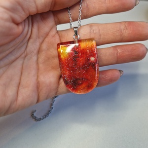 2 oldalas epoxy nyaklánc - ékszer - nyaklánc - medálos nyaklánc - Meska.hu