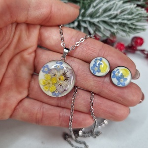 Nemesacél ékszer szett virágokkal, Ékszer, Ékszerszett, Ékszerkészítés, MESKA