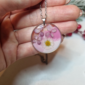 Nemesacél nyaklánc virágokkal, Ékszer, Nyaklánc, Medálos nyaklánc, Ékszerkészítés, MESKA