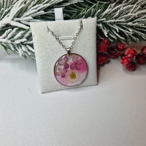 Nemesacél nyaklánc virágokkal - ékszer - nyaklánc - medálos nyaklánc - Meska.hu