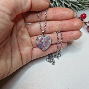 Nemesacél nyaklánc virágokkal - ékszer - nyaklánc - medálos nyaklánc - Meska.hu