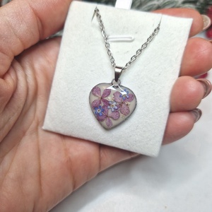 Nemesacél nyaklánc virágokkal - ékszer - nyaklánc - medálos nyaklánc - Meska.hu