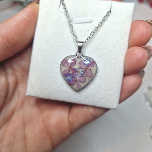 Nemesacél nyaklánc virágokkal - ékszer - nyaklánc - medálos nyaklánc - Meska.hu