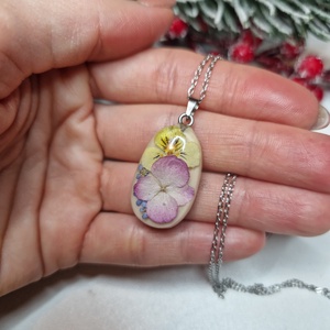 virágos nemesacél nyaklánc - ékszer - ékszerszett - Meska.hu