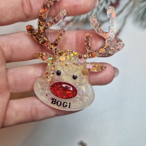 2db rénszarvasfej karácsonyfadísz - Meska.hu