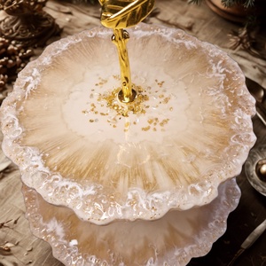 Epoxy sütitálca üveg kristályos  - Meska.hu