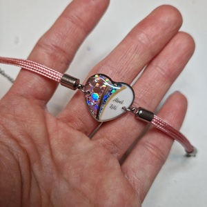 Dupla hajtincses emlékőrző karkötő névvel   - ékszer - ékszerszett - Meska.hu