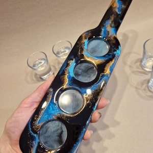 Feles pohár kínáló tálca - otthon & életmód - konyhafelszerelés, tálalás - tálalás - tálca - Meska.hu