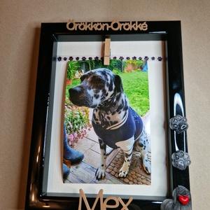 Fekete emlékőrző képkeret szőrtinccsel - baba - mama - babaemlékek - baba emlékőrző - Meska.hu