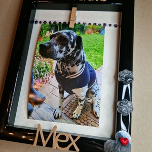 Fekete emlékőrző képkeret szőrtinccsel - Meska.hu