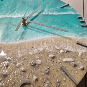 Epoxy tengerpart hatású falióra 30cm - otthon & életmód - dekoráció - fali és függő dekoráció - falióra & óra - Meska.hu