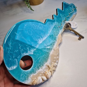 Kulcs alakú tengerpart hatású fali kulcstartó - otthon & életmód - dekoráció - fali és függő dekoráció - fali kulcstartó - Meska.hu