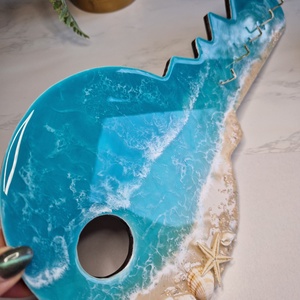 Kulcs alakú tengerpart hatású fali kulcstartó - otthon & életmód - dekoráció - fali és függő dekoráció - fali kulcstartó - Meska.hu