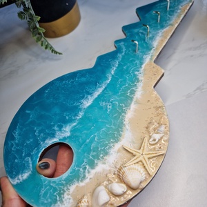 Kulcs alakú tengerpart hatású fali kulcstartó - otthon & életmód - dekoráció - fali és függő dekoráció - fali kulcstartó - Meska.hu