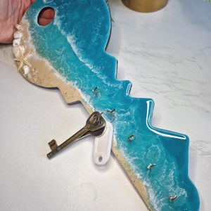 Kulcs alakú tengerpart hatású fali kulcstartó, Otthon & Életmód, Dekoráció, Fali és függő dekoráció, Fali kulcstartó, Mindenmás, MESKA