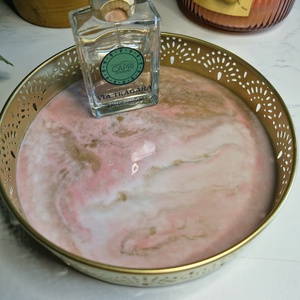 Puder márványos tálca  - Meska.hu