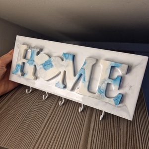 Home fa és epoxy fali kulcstartó - otthon & életmód - dekoráció - fali és függő dekoráció - fali kulcstartó - Meska.hu