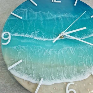 Epoxy tengerpart hatású falióra 30cm - otthon & életmód - dekoráció - fali és függő dekoráció - falióra & óra - Meska.hu