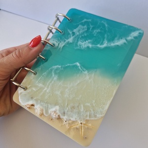 A7 epoxy notesz tengerhatású  - Meska.hu