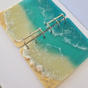 A7 epoxy notesz tengerhatású  - otthon & életmód - papír, írószer - könyv- és füzetborító - Meska.hu