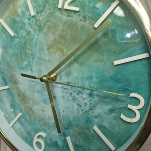 Epoxy óra arany kerettel 24cm - otthon & életmód - dekoráció - fali és függő dekoráció - falióra & óra - Meska.hu