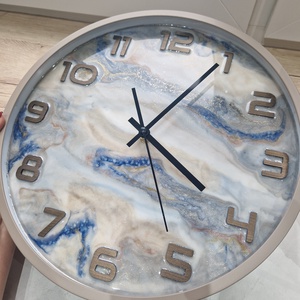 Nagy 35cm átmérőjű keretes epoxy óra - otthon & életmód - dekoráció - fali és függő dekoráció - falióra & óra - Meska.hu