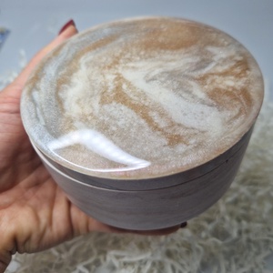Puder-rose gold ékszerdoboz, ékszertartó ajándék fülbevalóval - ékszer - ékszertartó - ékszerdoboz - Meska.hu