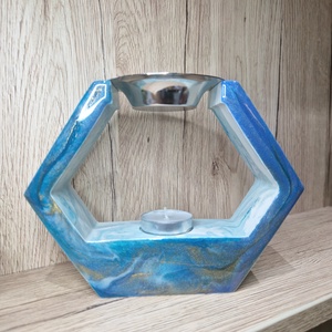 Márvány mintás jesmonite epoxy párologtató  - otthon & életmód - gyertya, illat, aroma - párologtató - Meska.hu