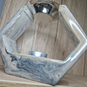 Márvány mintás jesmonite epoxy párologtató  - otthon & életmód - gyertya, illat, aroma - párologtató - Meska.hu