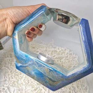 Márvány mintás jesmonite epoxy párologtató  - Meska.hu