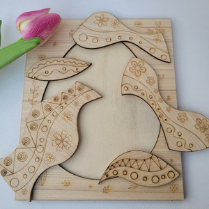 Lézervágott festhető, díszíthető húsvéti kirakó - játék & sport - puzzle - hagyományos puzzle - Meska.hu