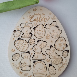 Lézervágott festhető, díszíthető húsvéti kirakó - játék & sport - puzzle - hagyományos puzzle - Meska.hu